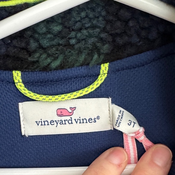 Kids Green and Blue Fleece Pullover - Picture 4 of 5